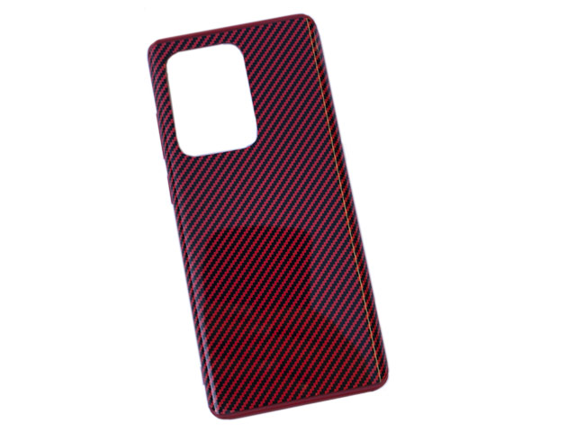 Чехол Yotrix Carbon Acrylic для Samsung Galaxy S20 ultra (красный, композитный)