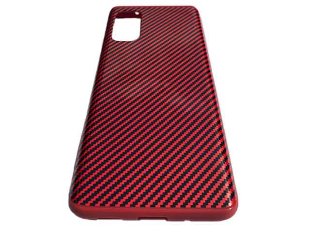 Чехол Yotrix Carbon Acrylic для Samsung Galaxy S20 (красный, композитный)