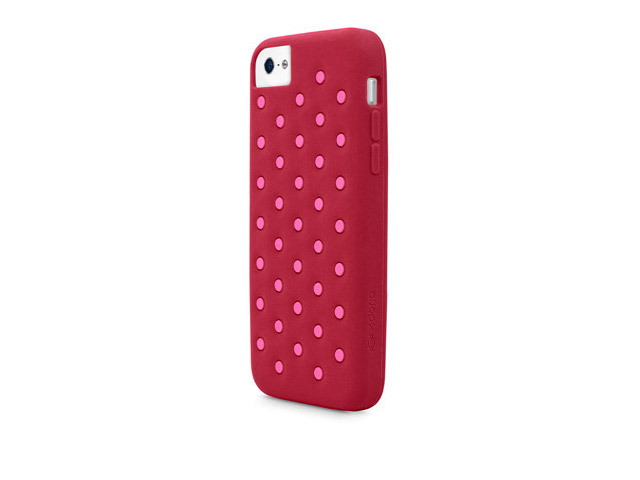 Чехол X-doria Spots Case для Apple iPhone 5C (красный, силиконовый)