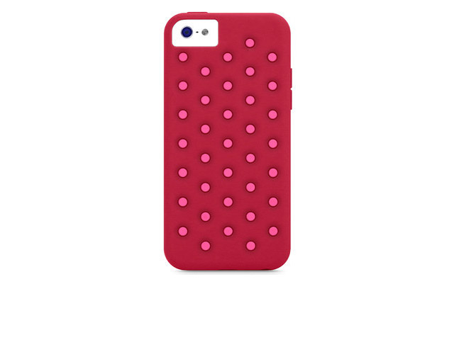 Чехол X-doria Spots Case для Apple iPhone 5C (красный, силиконовый)