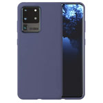 Чехол Yotrix LiquidSilicone для Samsung Galaxy S20 ultra (темно-синий, гелевый)
