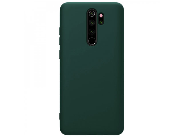 Чехол Yotrix LiquidSilicone для Xiaomi Redmi Note 8 pro (темно-зеленый, гелевый)