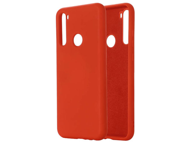Чехол Yotrix LiquidSilicone для Xiaomi Redmi Note 8T (красный, гелевый)