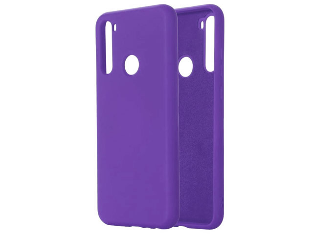 Чехол Yotrix LiquidSilicone для Xiaomi Redmi Note 8T (фиолетовый, гелевый)