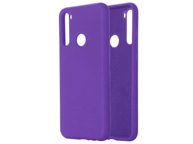 Чехол Yotrix LiquidSilicone для Xiaomi Redmi Note 8T (фиолетовый, гелевый)