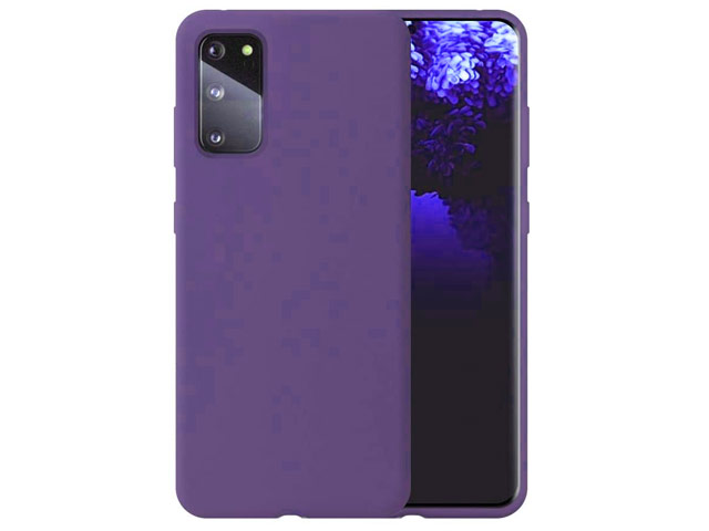 Чехол Yotrix LiquidSilicone для Samsung Galaxy S20 (фиолетовый, гелевый)