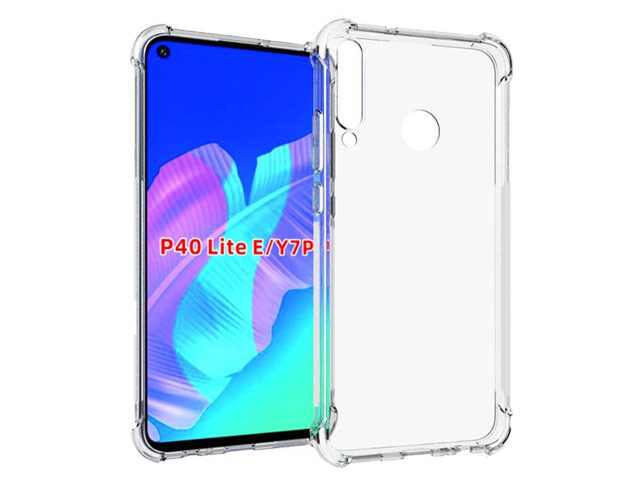 Чехол Yotrix Shockproof TPU для Huawei P40 lite E (прозрачный, гелевый)