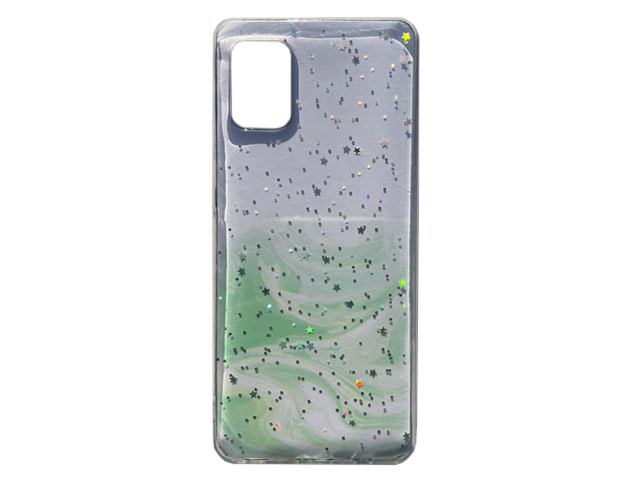 Чехол Yotrix GlitterFoil Case для Samsung Galaxy A31 (зеленый, гелевый)