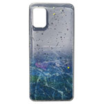 Чехол Yotrix GlitterFoil Case для Samsung Galaxy A31 (синий, гелевый)