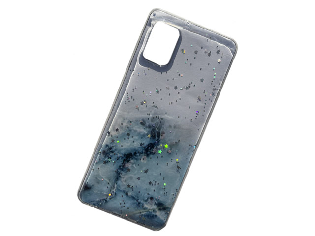 Чехол Yotrix GlitterFoil Case для Samsung Galaxy A31 (голубой, гелевый)