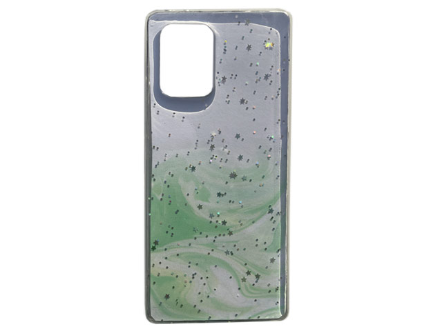 Чехол Yotrix GlitterFoil Case для Samsung Galaxy S10 lite (зеленый, гелевый)