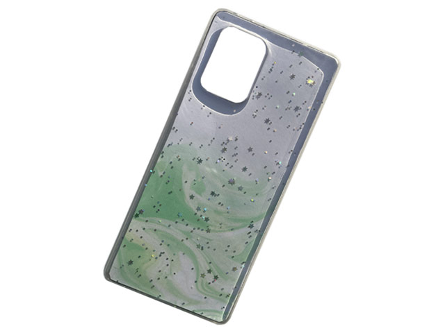 Чехол Yotrix GlitterFoil Case для Samsung Galaxy S10 lite (зеленый, гелевый)