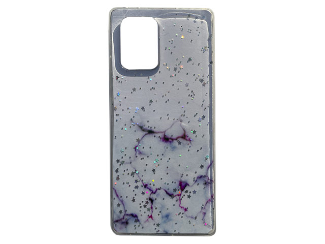 Чехол Yotrix GlitterFoil Case для Samsung Galaxy S10 lite (фиолетовый, гелевый)