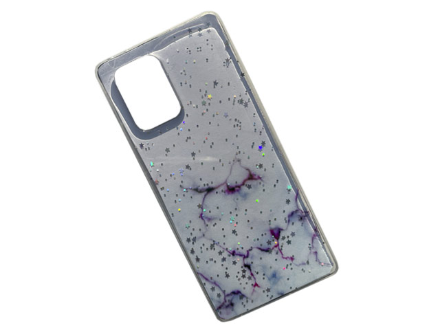 Чехол Yotrix GlitterFoil Case для Samsung Galaxy S10 lite (фиолетовый, гелевый)