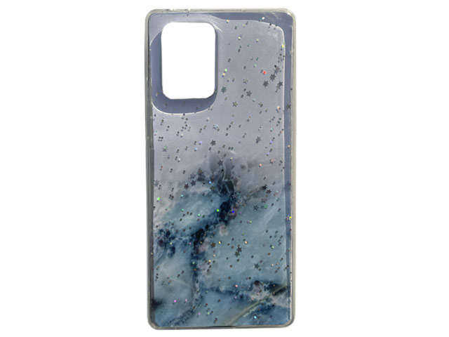 Чехол Yotrix GlitterFoil Case для Samsung Galaxy S10 lite (голубой, гелевый)