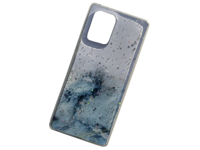 Чехол Yotrix GlitterFoil Case для Samsung Galaxy S10 lite (голубой, гелевый)