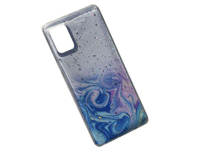 Чехол Yotrix GlitterFoil Case для Samsung Galaxy A41 (розовый, гелевый)