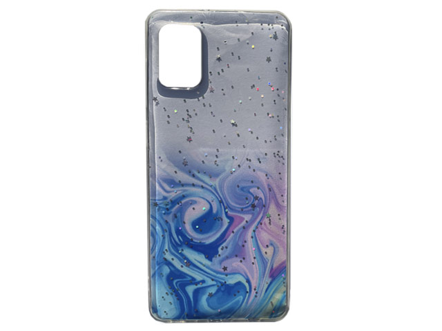 Чехол Yotrix GlitterFoil Case для Samsung Galaxy A41 (розовый, гелевый)