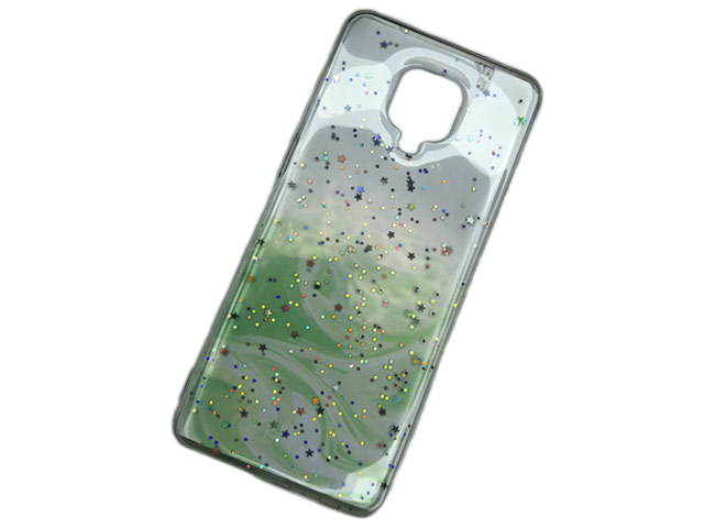 Чехол Yotrix GlitterFoil Case для Xiaomi Redmi Note 9 pro (зеленый, гелевый)