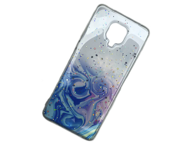 Чехол Yotrix GlitterFoil Case для Xiaomi Redmi Note 9 pro (розовый, гелевый)