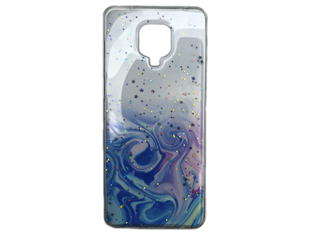 Чехол Yotrix GlitterFoil Case для Xiaomi Redmi Note 9 pro (розовый, гелевый)