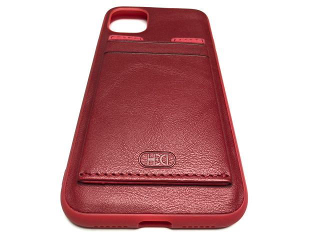Чехол HDD Luxury Card Slot Case для Apple iPhone 11 pro max (красный, кожаный)