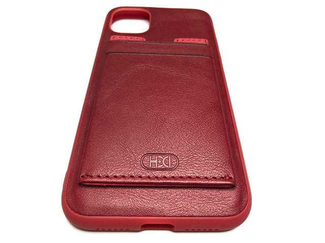 Чехол HDD Luxury Card Slot Case для Apple iPhone 11 pro (красный, кожаный)