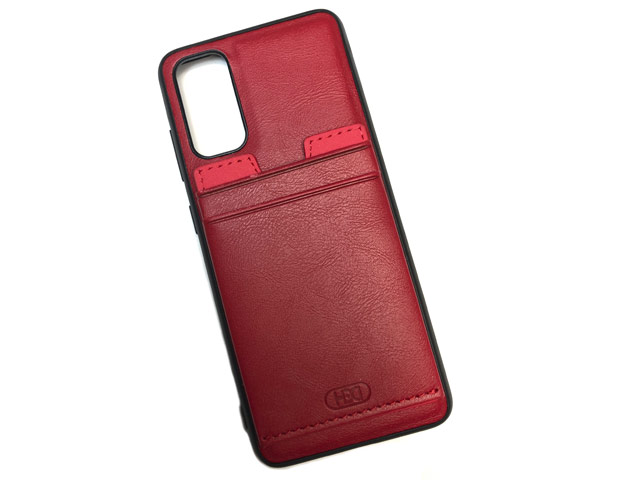Чехол HDD Luxury Card Slot Case для Samsung Galaxy S20 plus (красный, кожаный)