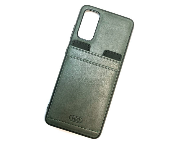 Чехол HDD Luxury Card Slot Case для Samsung Galaxy S20 plus (темно-зеленый, кожаный)