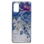 Чехол Yotrix GlitterFoil Case для Samsung Galaxy A51 (Flowers Blue, гелевый)