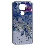 Чехол Yotrix GlitterFoil Case для Xiaomi Redmi Note 9 (Flowers Blue, гелевый)