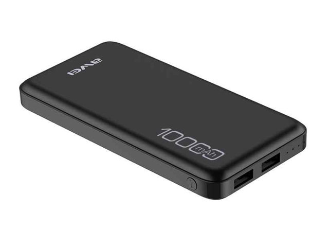Внешняя батарея Awei Mini Portable Power Bank универсальная (10000 mAh, черный, 2xUSB)