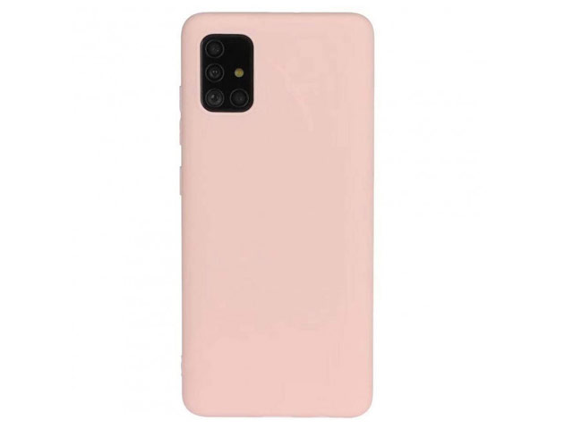 Чехол Yotrix LiquidSilicone для Samsung Galaxy A31 (светло-розовый, гелевый)