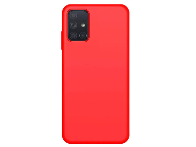 Чехол Yotrix LiquidSilicone для Samsung Galaxy A31 (красный, гелевый)