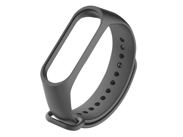 Ремешок для браслета Xiaomi Mi Band 3/4 (серый, силиконовый)