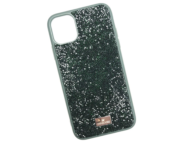 Чехол Swarovski Crystal Case для Apple iPhone 11 pro (темно-зеленый, гелевый)