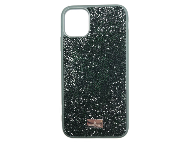 Чехол Swarovski Crystal Case для Apple iPhone 11 pro (темно-зеленый, гелевый)