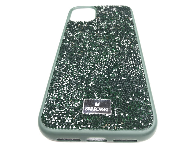 Чехол Swarovski Crystal Case для Apple iPhone 11 pro (темно-зеленый, гелевый)