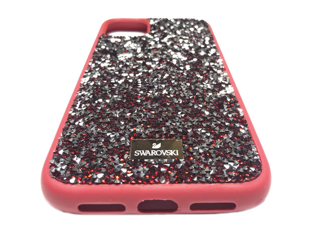 Чехол Swarovski Crystal Case для Apple iPhone 11 pro (красный, гелевый)