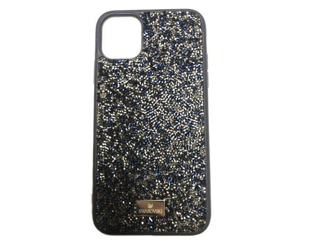 Чехол Swarovski Crystal Case для Apple iPhone 11 pro max (темно-синий, гелевый)