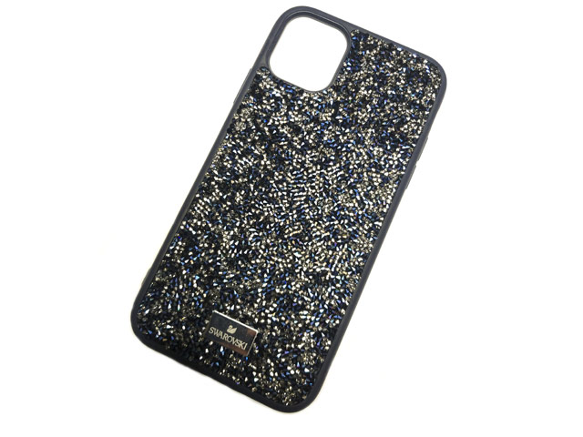 Чехол Swarovski Crystal Case для Apple iPhone 11 pro max (темно-синий, гелевый)