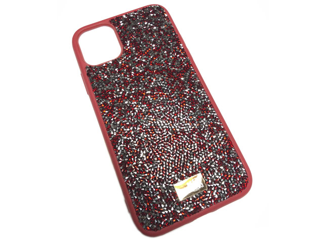 Чехол Swarovski Crystal Case для Apple iPhone 11 pro max (красный, гелевый)