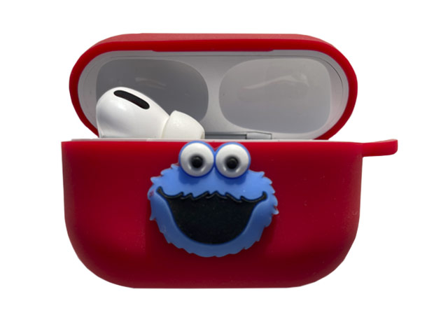 Чехол Synapse Сartoons Case для Apple AirPods pro (Sesame St. Cookie Monster, силиконовый)