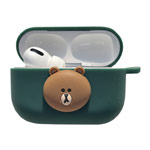 Чехол Synapse Сartoons Case для Apple AirPods pro (Cartoon Bear Green, силиконовый)