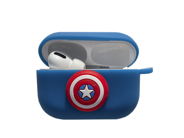 Чехол Synapse Сartoons Case для Apple AirPods pro (Captain America, силиконовый)