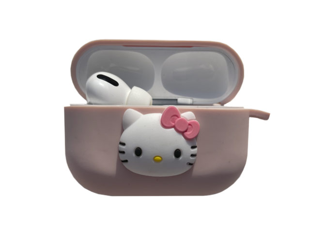 Чехол Synapse Сartoons Case для Apple AirPods pro (Hello Kitty Pink, силиконовый)