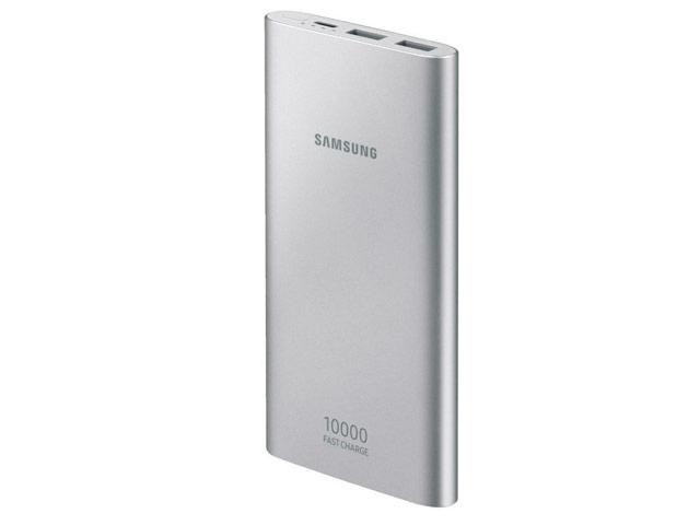 Внешняя батарея Samsung Battery Pack универсальная (10000 mAh, серебристая, алюминиевая, USB, USB-C, Fast Charge)