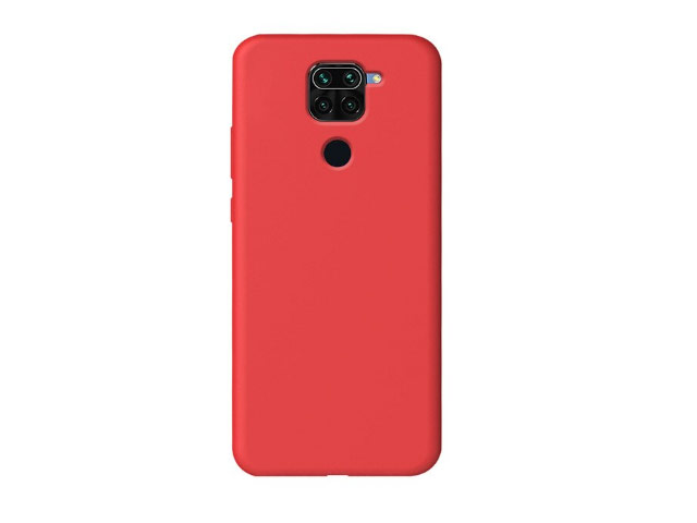 Чехол Yotrix LiquidSilicone для Xiaomi Redmi Note 9 (красный, гелевый)