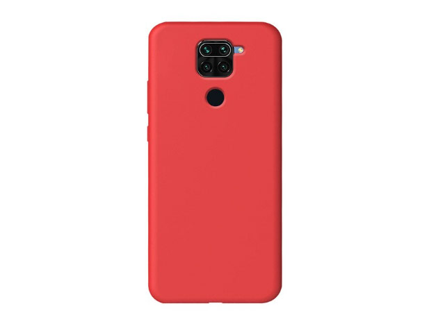 Чехол Yotrix LiquidSilicone для Xiaomi Redmi Note 9 (красный, гелевый)