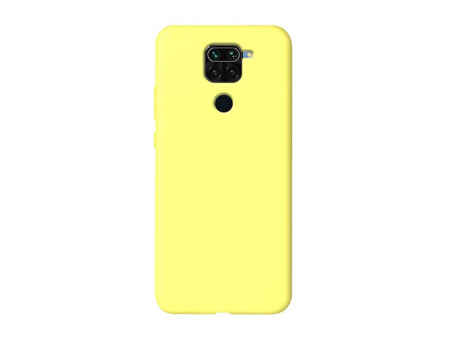 Чехол Yotrix LiquidSilicone для Xiaomi Redmi Note 9 (желтый, гелевый)